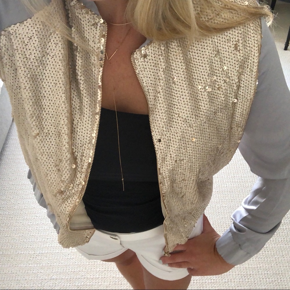 SOLD OUT!! Sequin Bomber Jacket - Picture 1 of 5